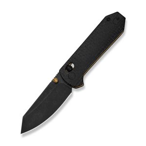 CIVIVI Thumb Stud Crossbar Lock 2.88In 14C28N Black Stonewashed