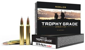 Nosler 60059 Trophy Grade Hunting 300 Win Mag 180 gr AccuBond 20 Per Box/ 10 Cs