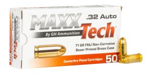 Tulammo PTGB32B 32ACP 71gr FMJ 50 Rounds Box