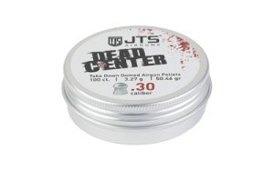 JTS Group Dead Center 30 Cal 50 Grain Domed 100 Count Tin view 2