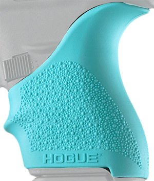 Hogue HandAll Beavertail Grip Sleeve Aqua for Glock 42 43