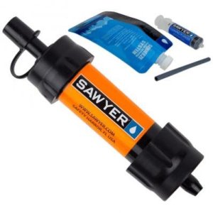Sawyer MINI SP103 Water Filtration System 0.1 Micron 100000 Gallons Orange