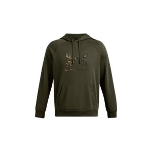 Under Armour Men's Rival Fleece Antler Hoodie Midweight Pullover