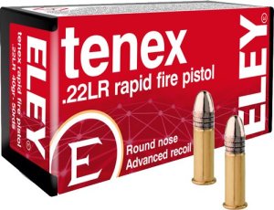 Eley 00130 Tenex Rapid Fire Pistol .22LR 40GR RN 50RD Ammo