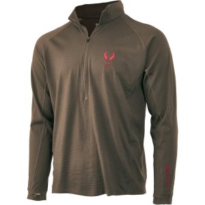 Badlands 21-42407 Pecora Merino 1/4 Zip Midweight Mud Medium
