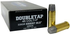 DoubleTap 45P335HC .45 Colt +P 335gr Hard Cast Solid 20 Rounds