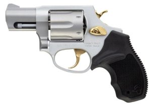 Taurus 2-856029ULGLD Ultra-Lite Revolver, 38 Special +P, 2-Inch Barrel, 6-Round, Double-Action, Anodized Matte Finish with Gold Accents