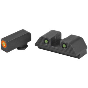 AmeriGlo TrooperSightFits Glock Gen5 1719Grn Trit with Orng Outln Front