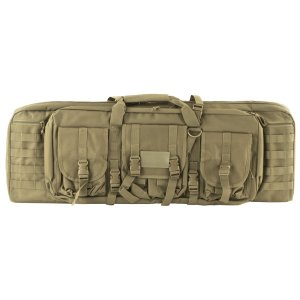 NcSTAR Double Carbine Case 36In Nylon Tan Rifle PALS Webbing