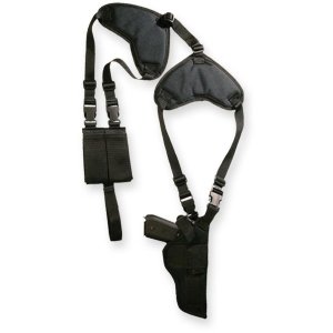 Bulldog WSHD12 Deluxe Shoulder Holster for 3"-4" Revolvers Black Ambi