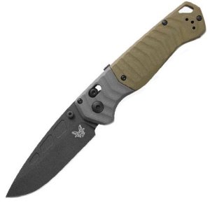 Benchmade 593BK PSK Magnacut Cobalt Cerakote Blade OD Green/Gray G10 Handle