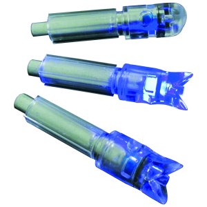 GWS 7400 Blue Lighted Crossbow Nocks 3-Pack .297-.302 ID 30 Grain