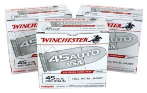 Winchester USA 45 ACP 230GR FMJ-RN 600RD CASE LOT