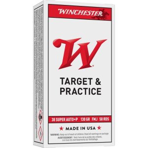 Winchester Q4205 .38 Super +P 130gr FMJ Ammo 50 Rounds