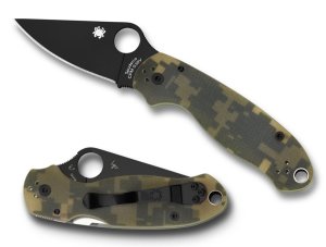 Spyderco Para 3 C223GPCMOBK 2.95 In Black CPM S30V Camo G-10