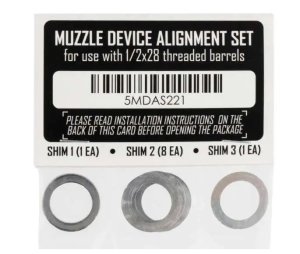 Rugged Suppressors SA001 1/2x28 Muzzle Device Shim Kit Black Nitride
