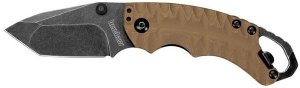 Kershaw 8750TTANBW Shuffle II Knife 2.6" Blackwashed Tanto Blade Tan Handle