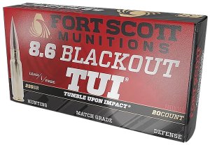 Fort Scott Munitions 86BLK235SCV1 8.6 Blackout 135gr TUI 20/Box