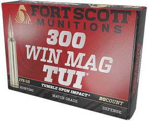 Fort Scott Munitions 300WM-175-SCV 300 Win Mag 175gr TUI