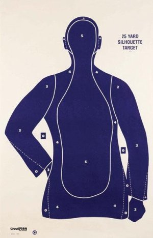 Champion 45759 LE B21-E 25 yd. Police Silhouette Targets 100-Pack