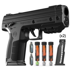 Byrna Technologies LK668300-2-BLK LE Kinetic Kit .68 Caliber 5 + 1 Black Uses Standard 12 gram CO2 Kinetic|Inert Balls LK68300-2-BLK | .68 CAL