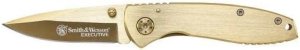 S/WESSON CK110GL 2.8In Blade 7Cr17MoV Gold Titanium Finish