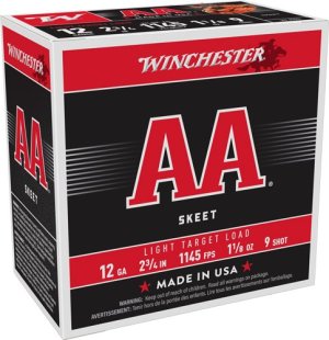 Winchester AA 12GA 2.75" #9 Lead 1.125oz 1145fps 25rd