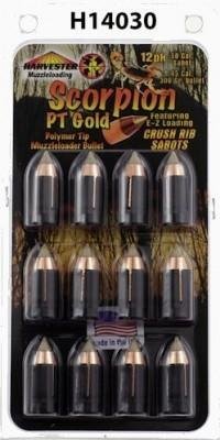 Harvester H14030 Scorpion 50 Cal 300gr .451 Poly Tip Sabot 12-Pack