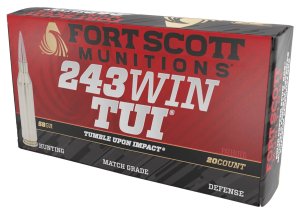 Fort Scott Munitions 243058SCV .243 Win 58gr Solid Copper 20rd