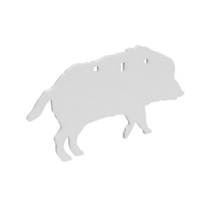 Birchwood Casey BC-47709 AR500 3/8" Boar Silhouette Target 21" White
