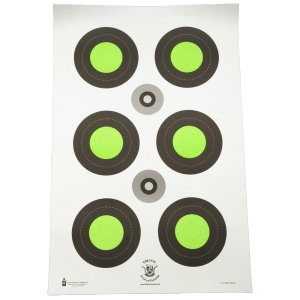 Action Target Bull's-Eye Targets Fluorescent Green 100/Box