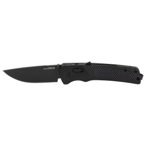 SOG Flash AT Blackout EDC Knife 3.45 In Cryo D2 Plain Blade AT-XR
