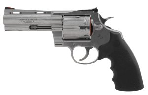 2021 Colt Anaconda Revolver: Stainless Steel, .44 Magnum, 6-Round Capacity, 4.25" Barrel, Hogue Overmolded Grip, Semi-Bright Finish