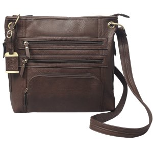 Bulldog BDP-039 Large Purse 14 in Chocolate Brown Leather Holster Included