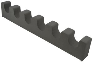 BenchMaster BMWEBR6 Rifle Rest 6-Gun Black Foam 19"x3"x1.5"