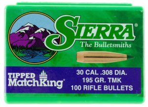 Sierra Tipped MatchKing 7795 .30 Caliber 195 Grain 100 Count Boat Tail