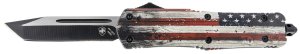 Templar LWUS231 Wood US Flag Gen II 3.5" OTF Tanto Black 440C Blade