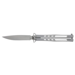 Schrade Alkymest Butterfly D2 Steel 4 In Silver Stainless Steel