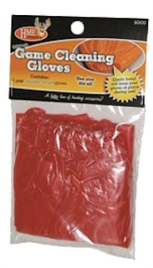 GSM Outdoors HME Shoulder-Length Cleaning Gloves Orange