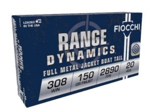 Fiocchi 308Win 150gr FMJBT 2890fps 20rds