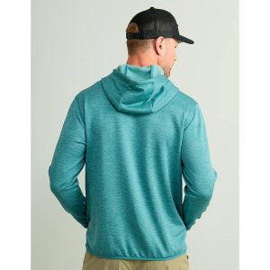 Huk H1300093-540-S Performance Fleece Hoodie Storm Blue Heather Small