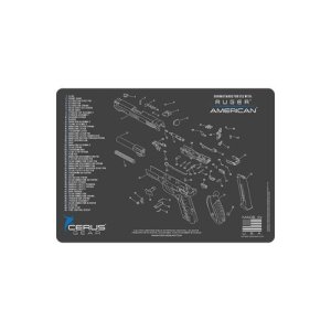 Cerus Gear HM-RUG-AMER-SCH-GRY Ruger American Schematic Gun Mat 12x17