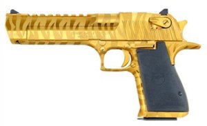 Magnum Research DE357TG-TS Desert Eagle 357 Mag 6" Gold Tiger Stripes 9rd
