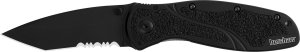 Kershaw Blur Tanto 3.40 In Black Serrated Stainless Steel Blade