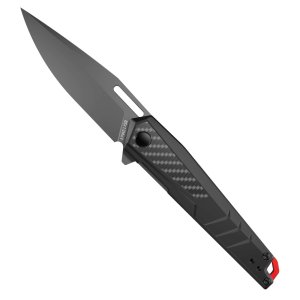 Real Avid AVRAV5 3.40In Drop Point Titanium Blade Black