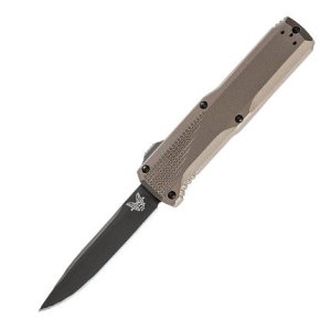 Benchmade 4600DLC1 Phaeton Auto Knife - 3.45" Drop Point Blade, 6061-T6 Aluminum Handle