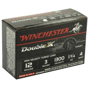 Winchester Ammo STH1234 Double X High Velocity Turkey 12 Gauge 3" 1 3/4 oz 1300 fps 4 Shot 10 Bx/10 Cs