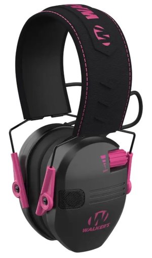 Walkers Razor Compact Electronic Muff Black Pink Youth