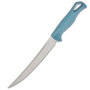 Benchmade 18010 Fishcrafter 7" Trailing Point Knife Blue Santoprene