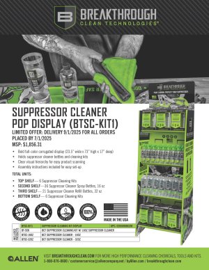 Breakthrough Clean BTSC-KIT1 Suppressor Cleaning Kit Display